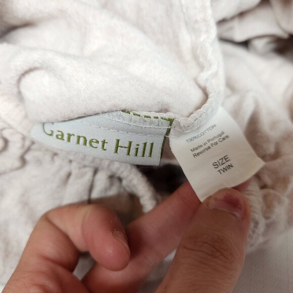 Garnet Hill 100% Cotton Twin Fitted Sheet Signature Solid Flannel - Picture 6 of 9
